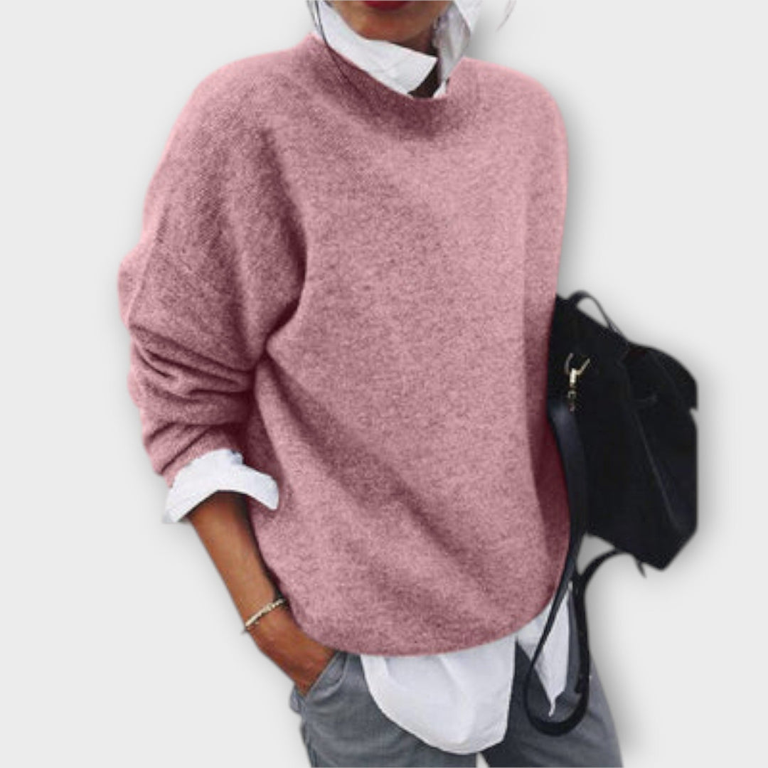 Loredana - Olivgrüner weicher Pullover