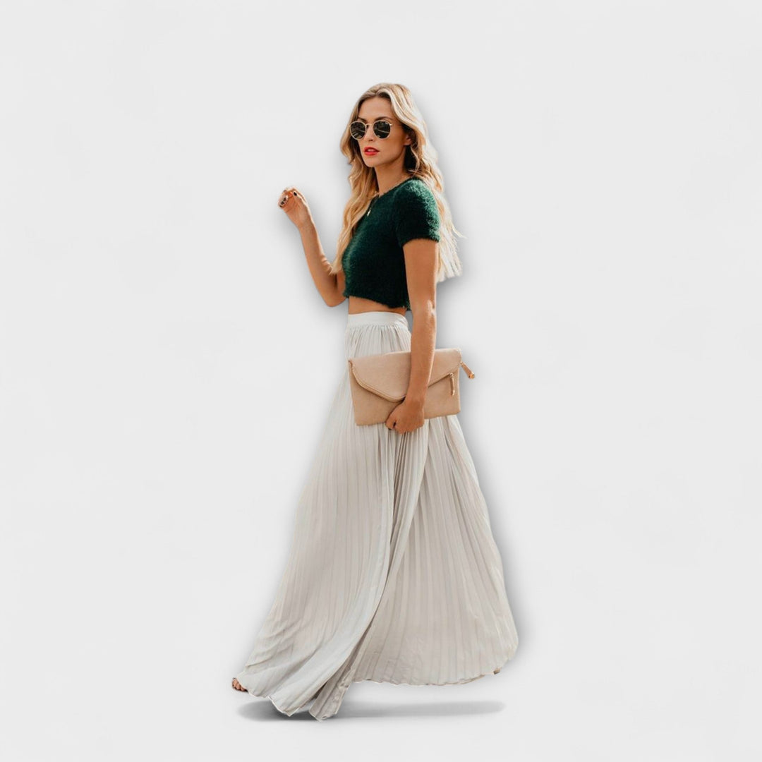 Plissierte Maxi-Rock