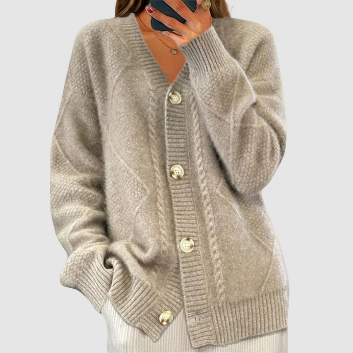 Elżbieta – Pullover mit Zopfmuster