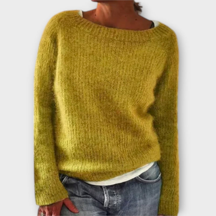 Regine – einfarbige Zopfpullover