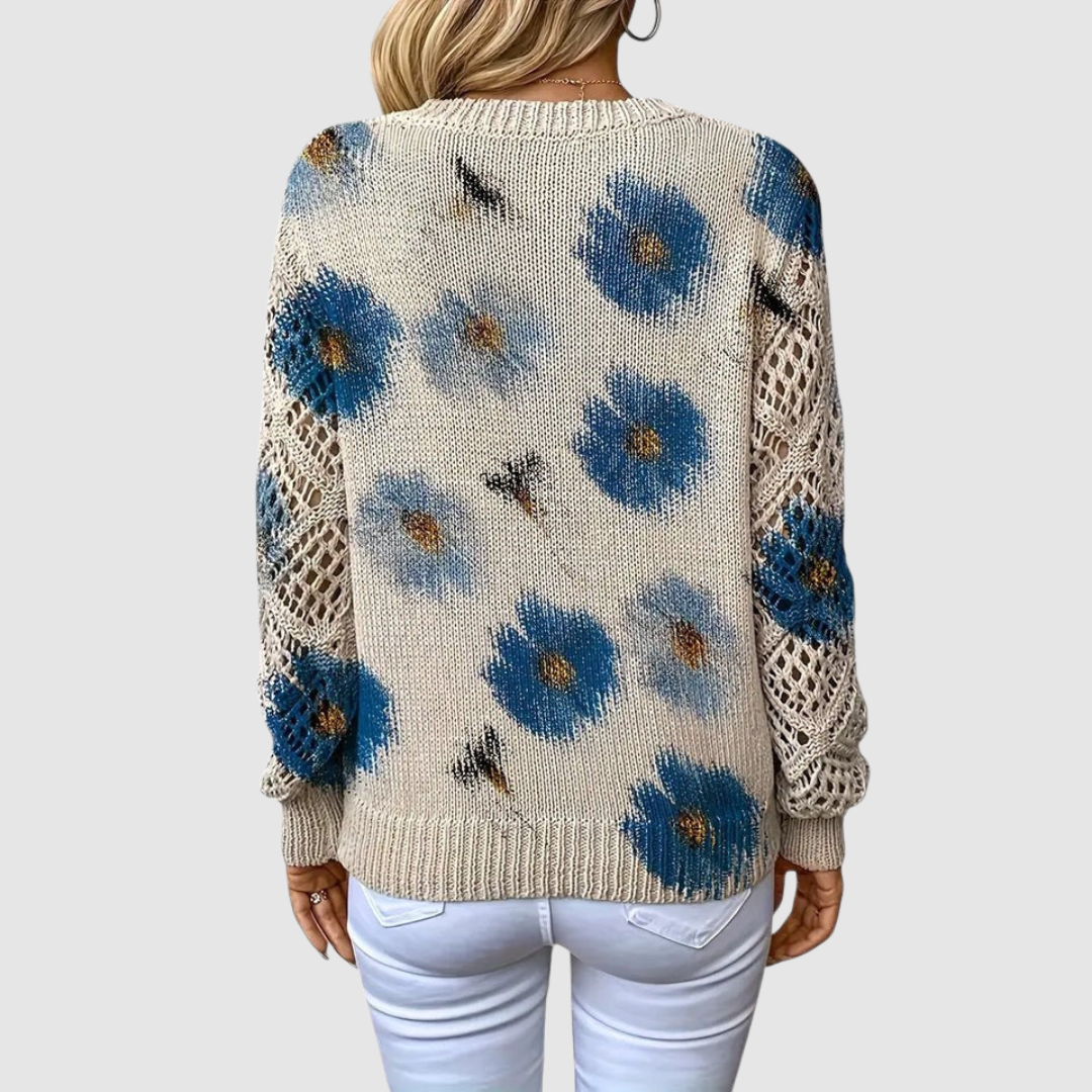 Meda – Eleganter Pullover mit Blumenmuster