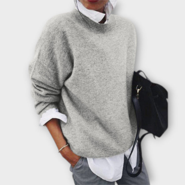 Loredana - Olivgrüner weicher Pullover