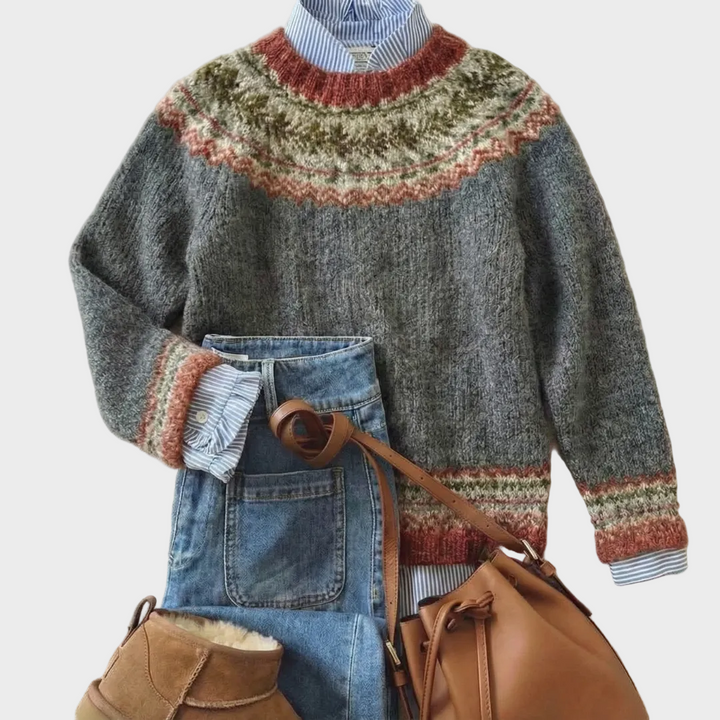 Eleanor – Nordic-Erbe Zopfstrickpullover