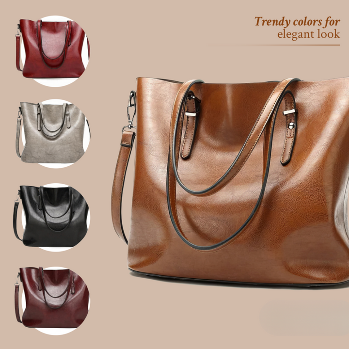Jane – Ziitlosi Vintage-Läderhandtasche