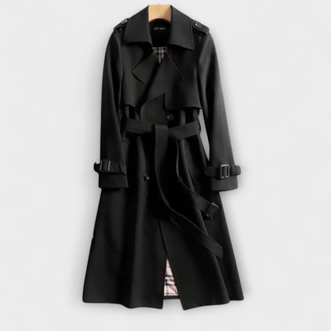 Jualita - Beiger klassischer Damen-Trenchcoat