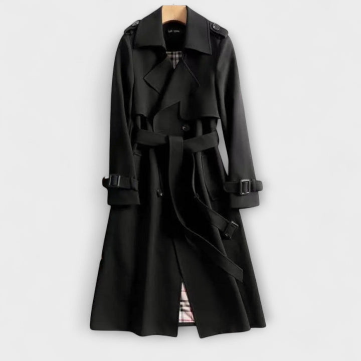 Jualita - Beiger klassischer Damen-Trenchcoat