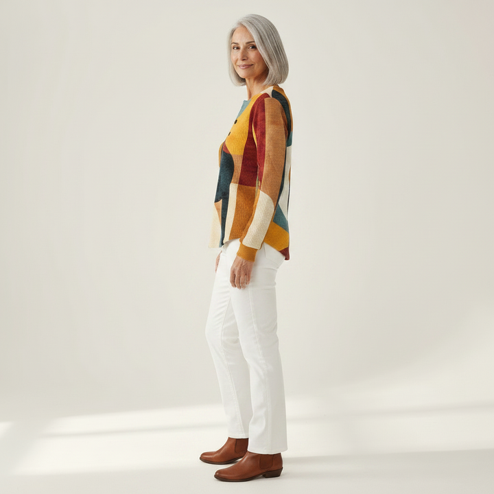 Léa – Pullover mit geometrischem Muster