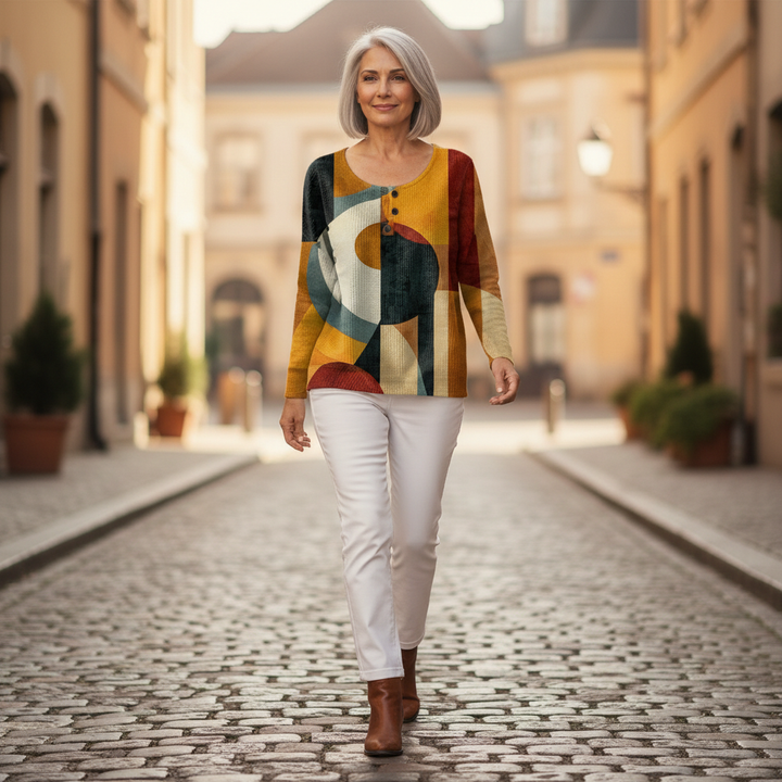 Léa – Pullover mit geometrischem Muster