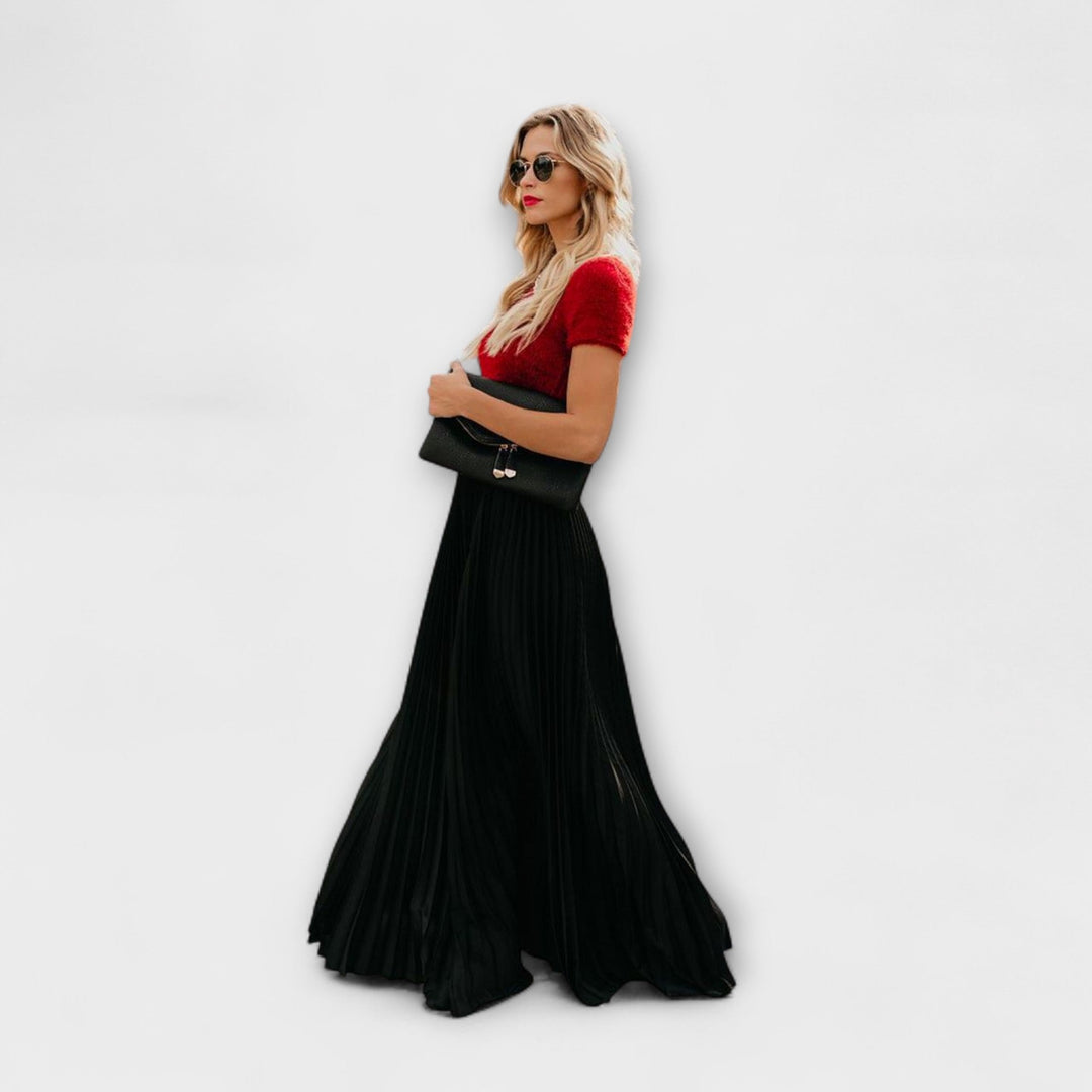 Plissierte Maxi-Rock