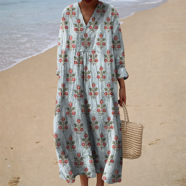 Flatterndes bedrucktes Sommerkleid