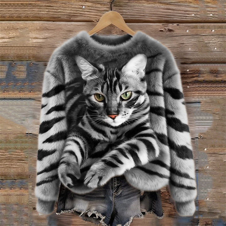 Marie™ | Weicher Pulli mit elegantem Chatzemotiv