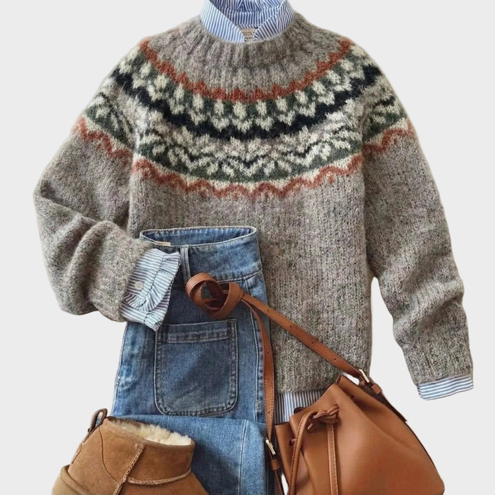Eleanor – Nordic-Erbe Zopfstrickpullover