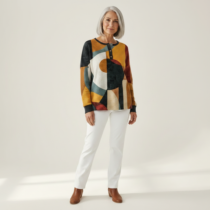 Léa – Pullover mit geometrischem Muster