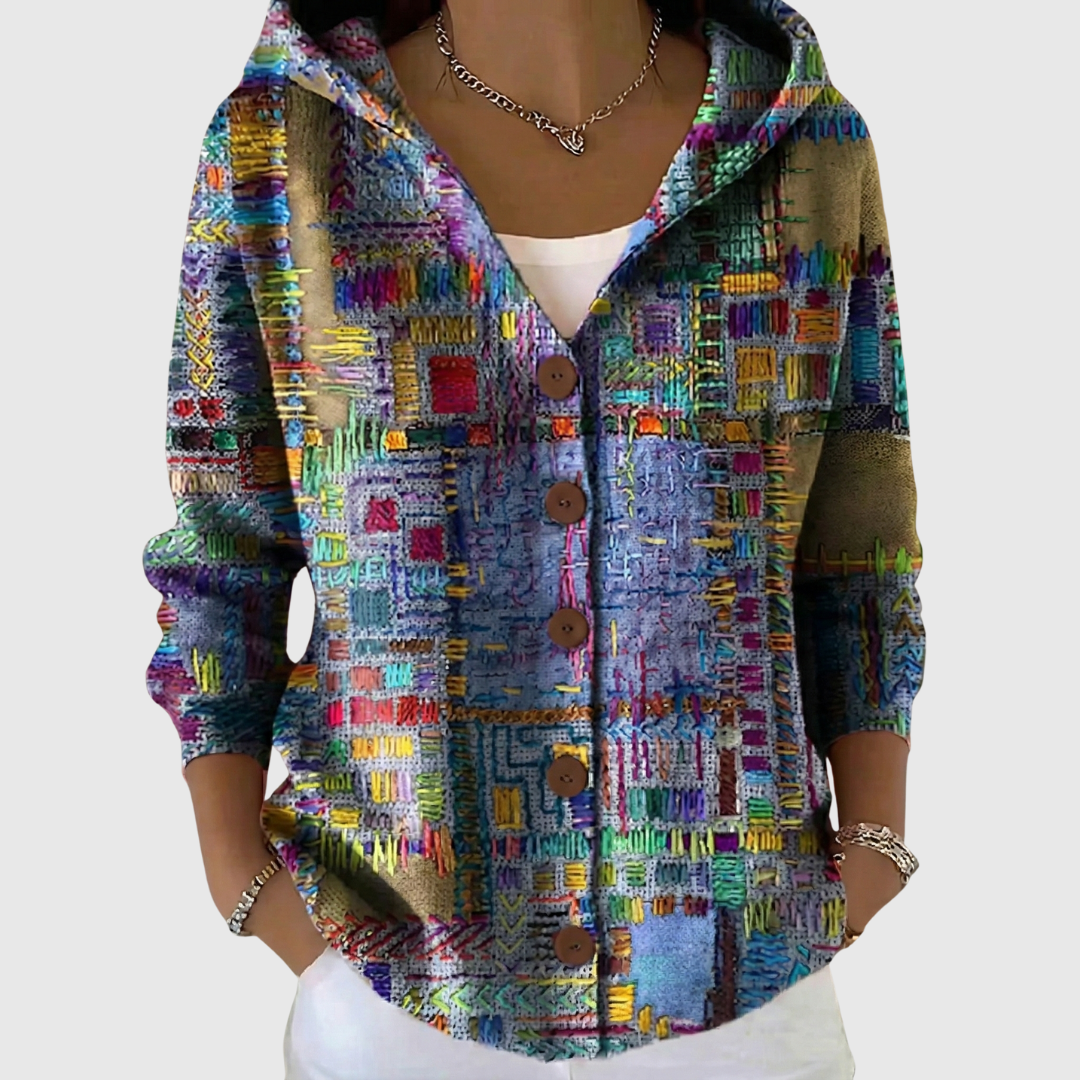 Kapuzen-Strickcardigan