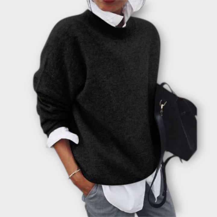 Loredana - Olivgrüner weicher Pullover