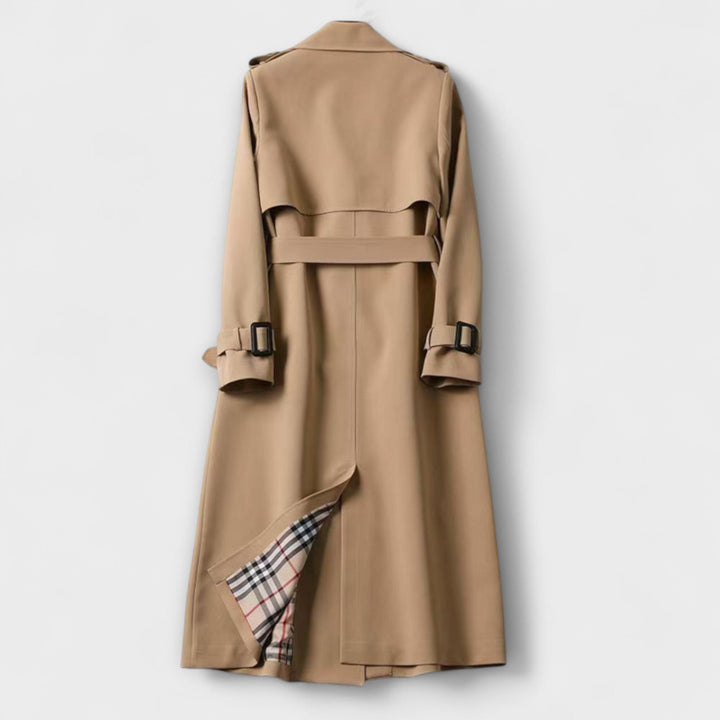 Jualita - Beiger klassischer Damen-Trenchcoat