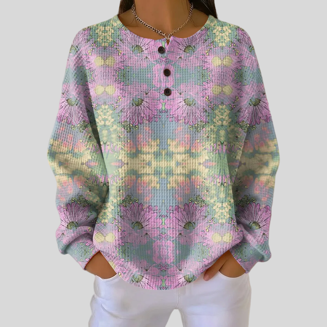 Amandine – Pulli mit pastellfarbigem Kaleidoskop-Muster