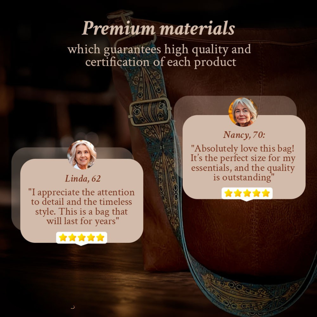 Linda – Vintage-Charm-Läder-Schultertäsch