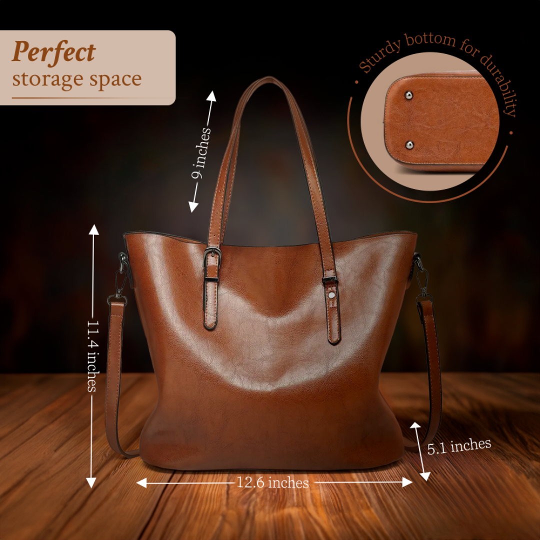 Jane – Ziitlosi Vintage-Läderhandtasche
