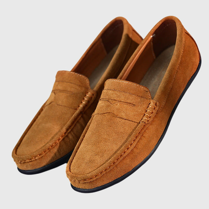 Roswitha – Bordeauxroti Wildleder-Slippers