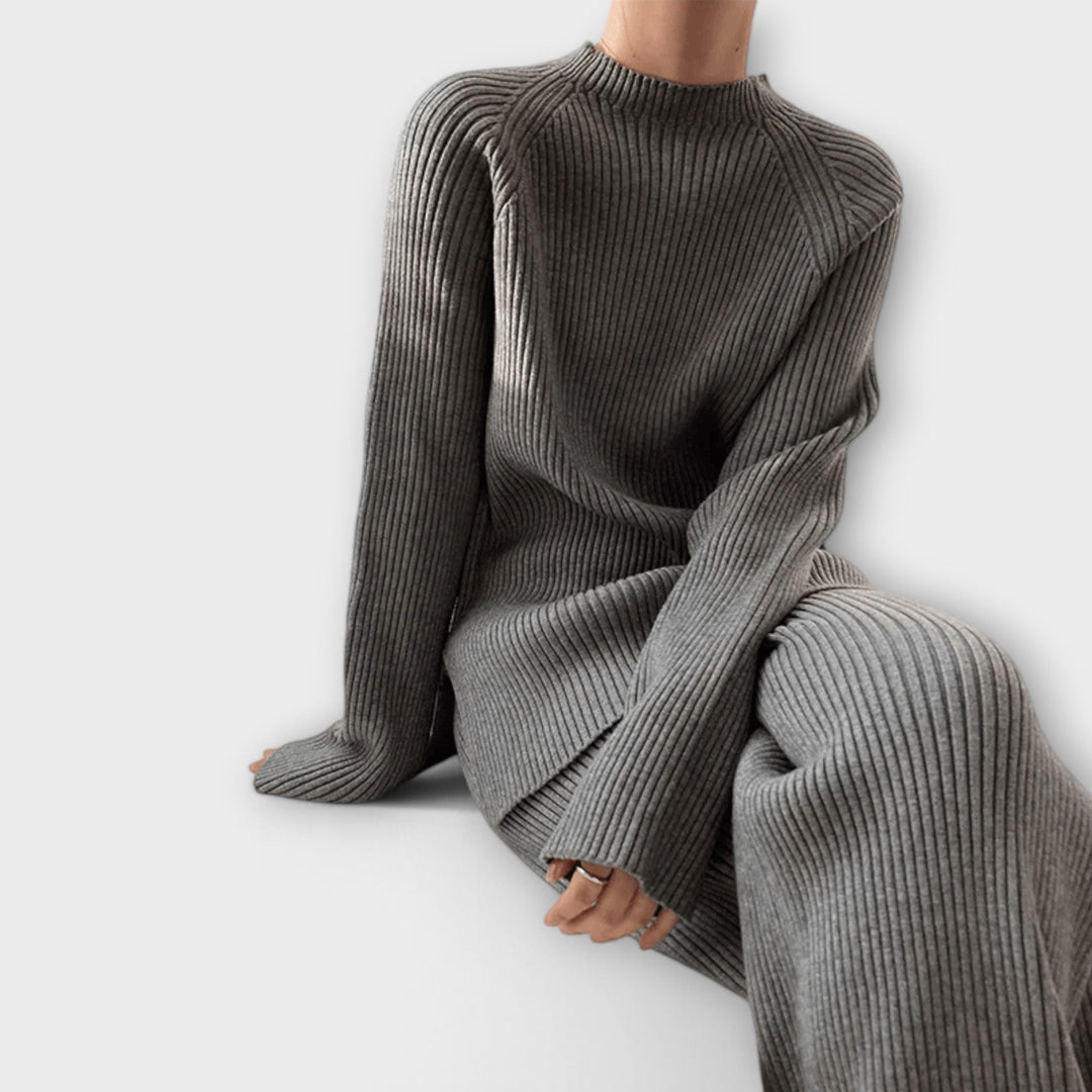 Albertina – 2-teiligs Cosy-Set us Rippestrick
