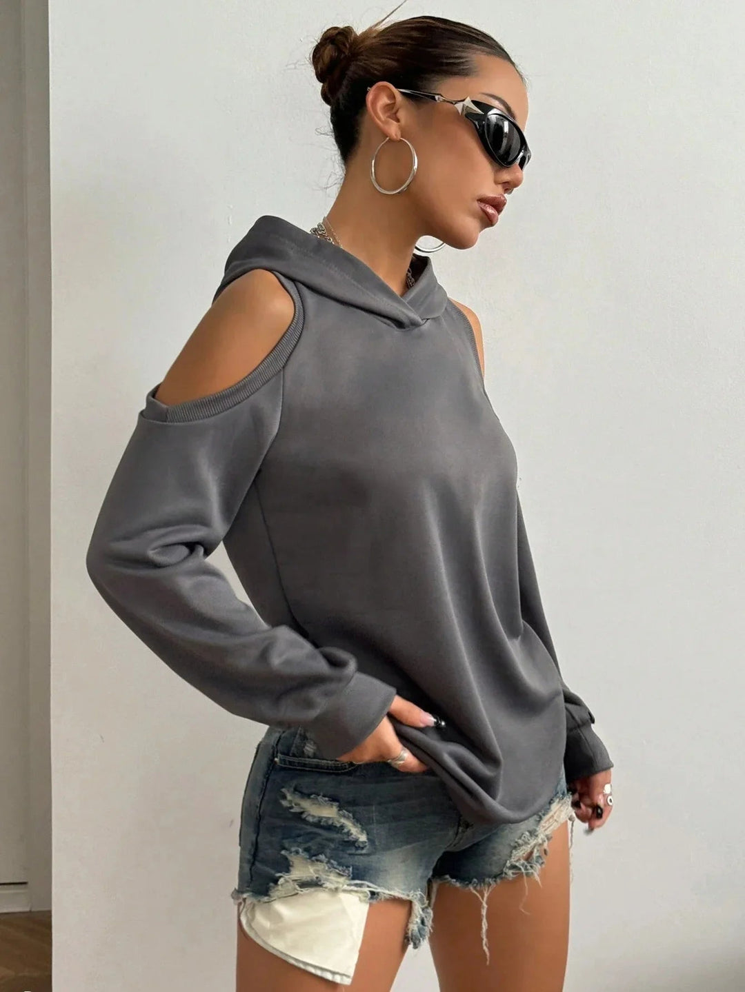 Camélia™ — Elegants Sweatshirt mit offnige Schultere