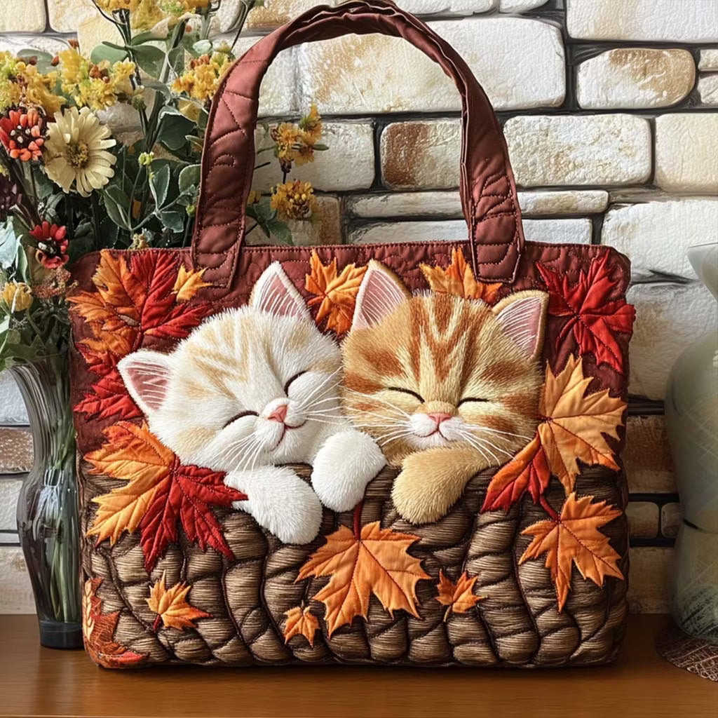 Gnähti Tote-Täsche mit Herbscht-Chatz