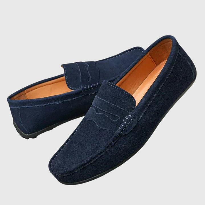 Roswitha – Bordeauxroti Wildleder-Slippers