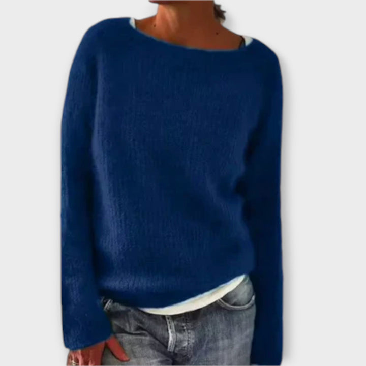 Regine – einfarbige Zopfpullover