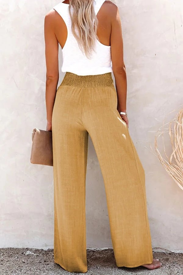 Riana - Hoch taillierte Hose mit lockerer Passform