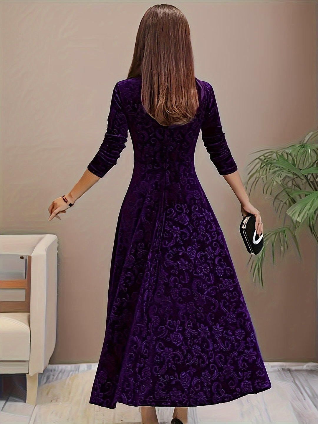 Julie | Elegants Maxichleid mit Muster