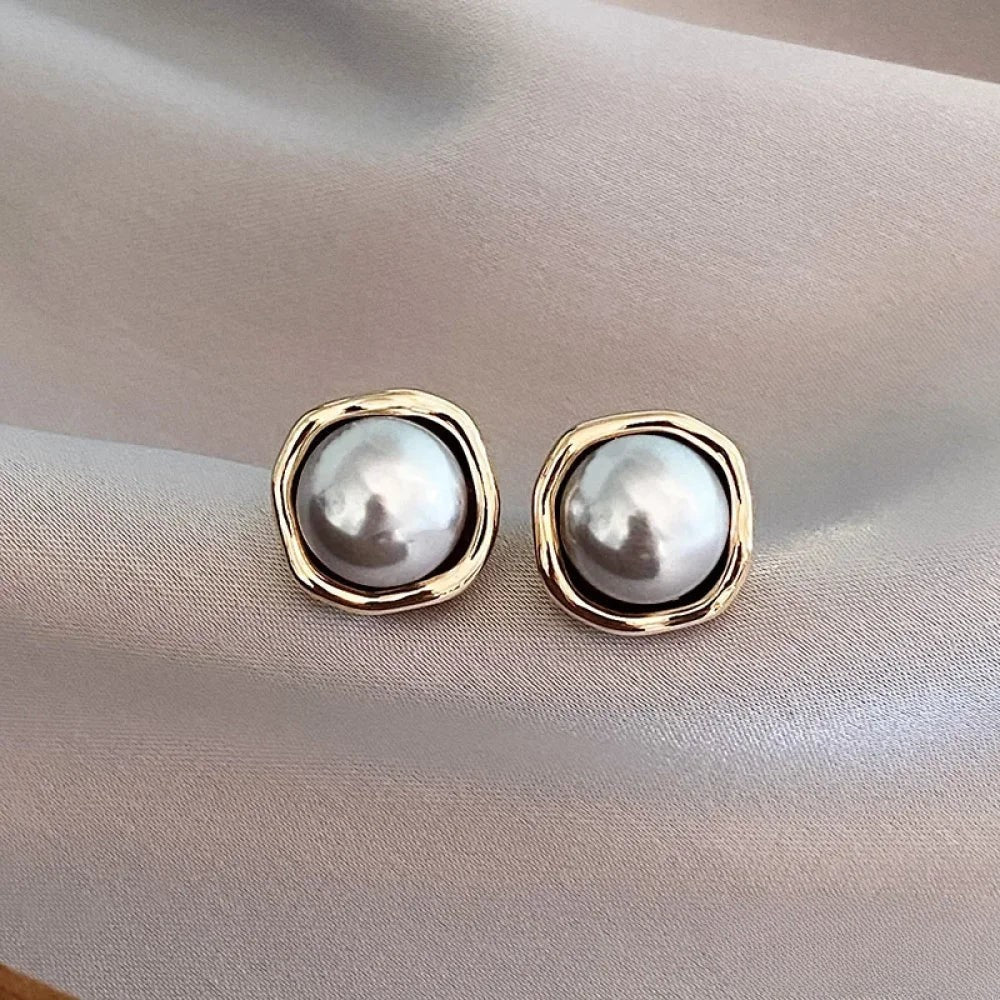 Stilvolli schwarzi Perle-Ohrring