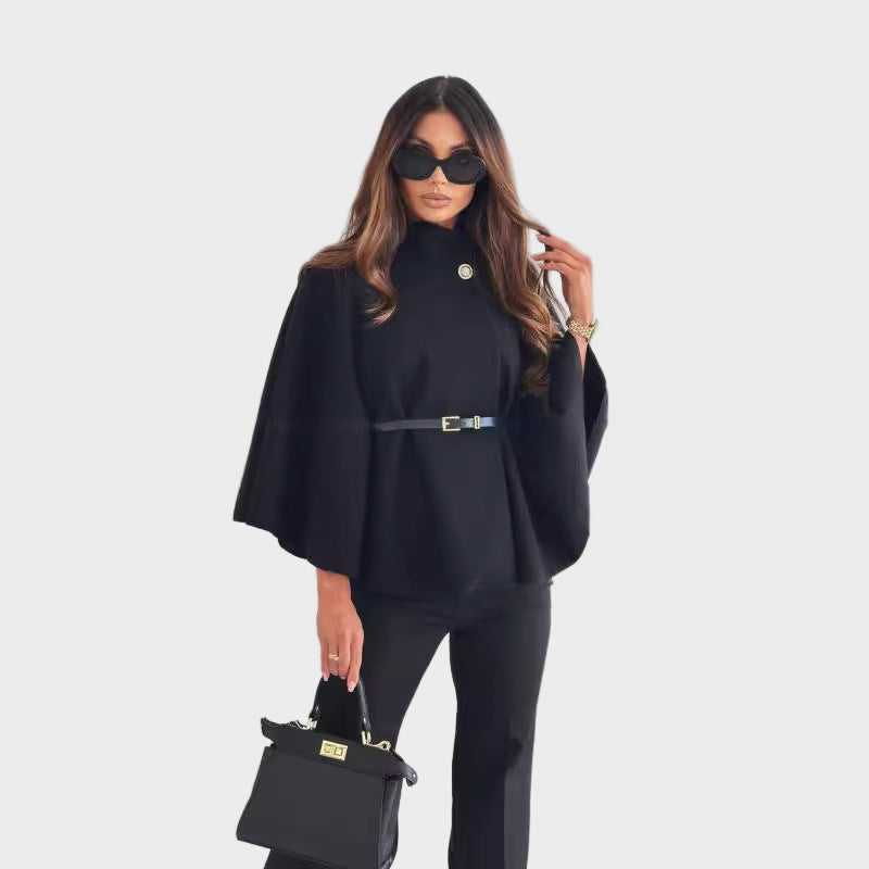 Selviora – Eleganti Jacke mit Flügelärmel und Gürtel