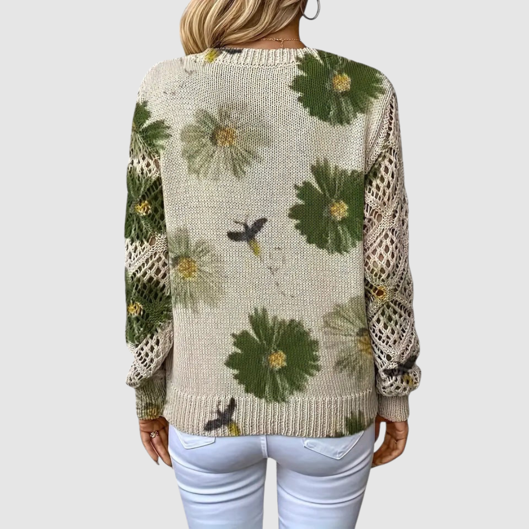 Meda – Eleganter Pullover mit Blumenmuster