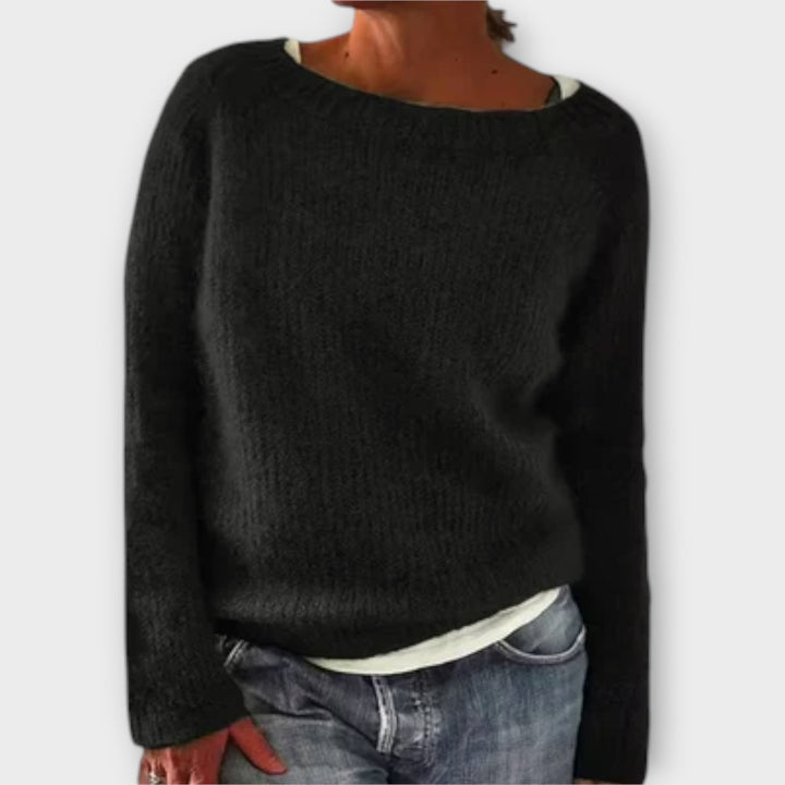 Regine – einfarbige Zopfpullover