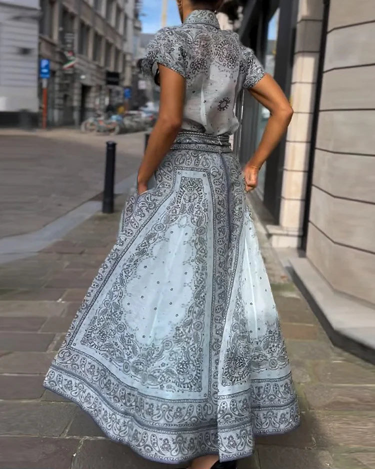 Adele - Boho-Print zweiteiliges Ensemble