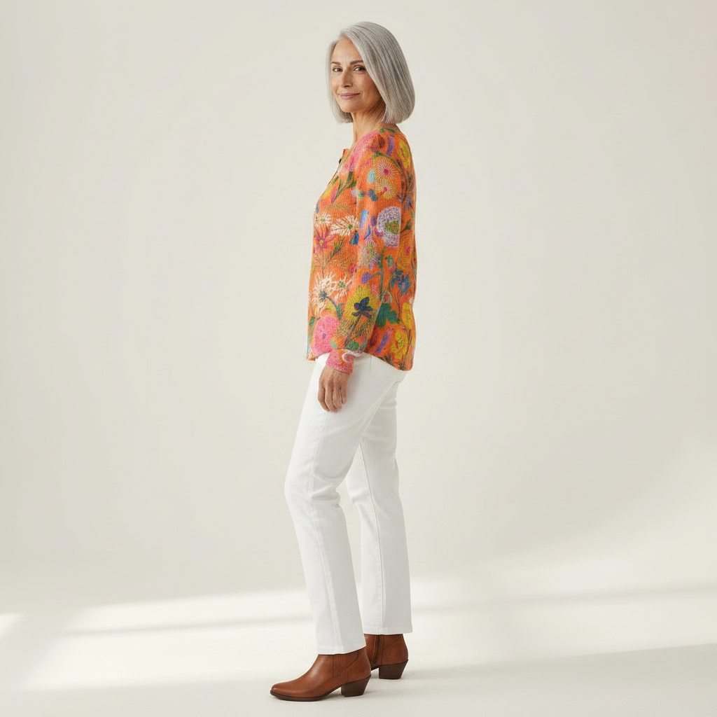 Florence – Orangefarbige Pulli mit Blueme