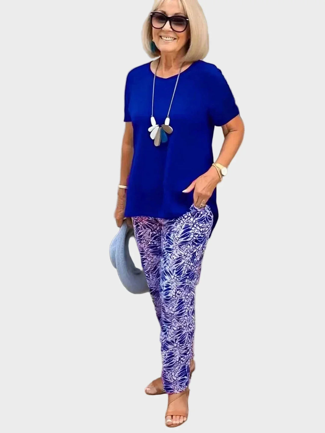 Żaneta – Elegants Set mit passendem Oberteil und wiite Hose