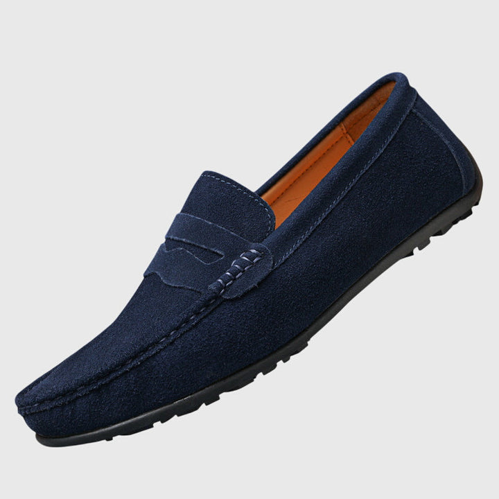 Roswitha – Bordeauxroti Wildleder-Slippers