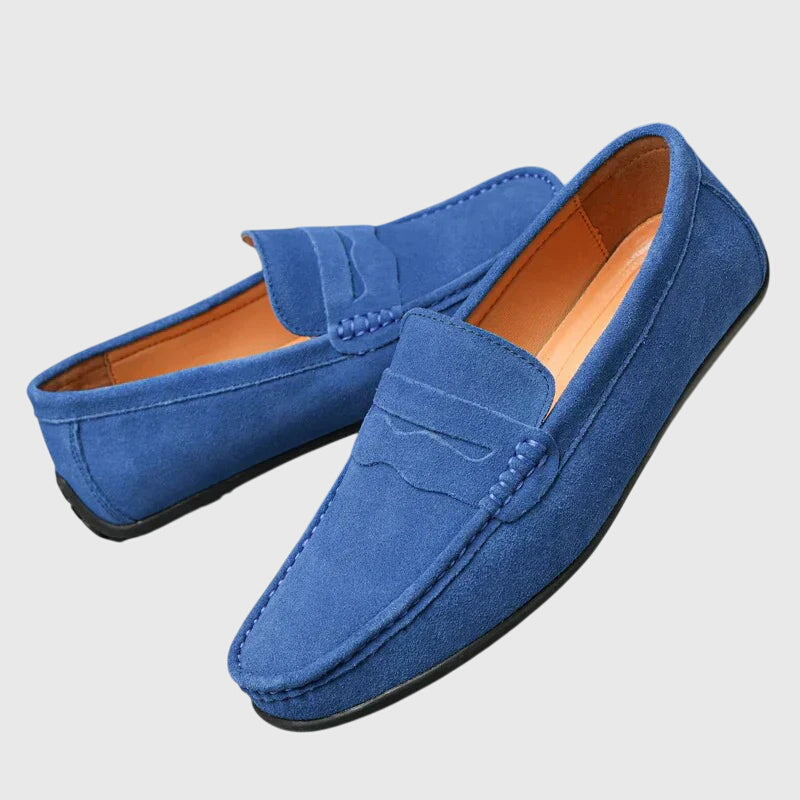 Roswitha – Bordeauxroti Wildleder-Slippers