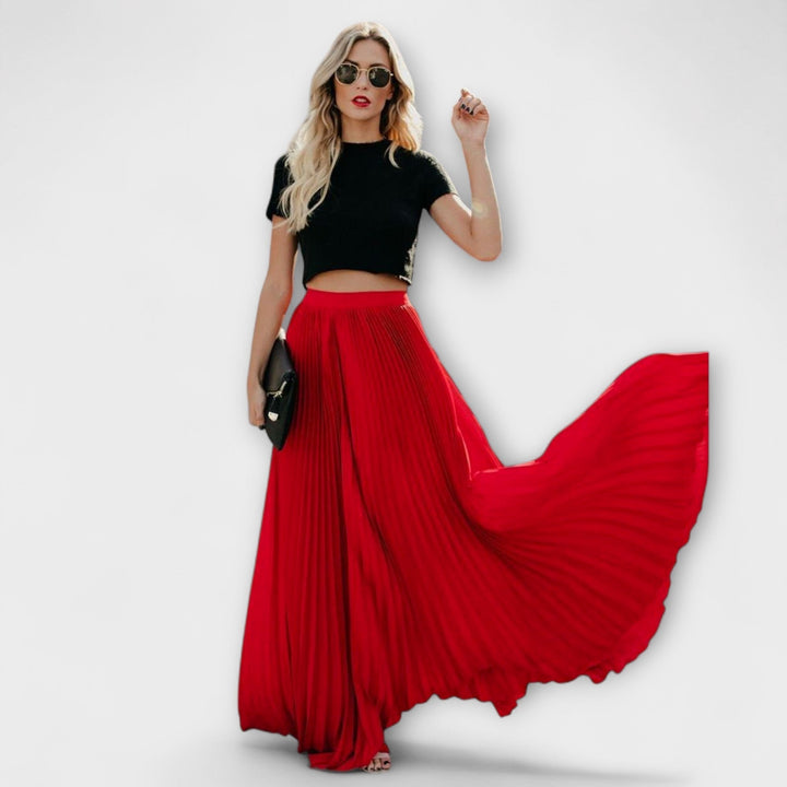 Plissierte Maxi-Rock