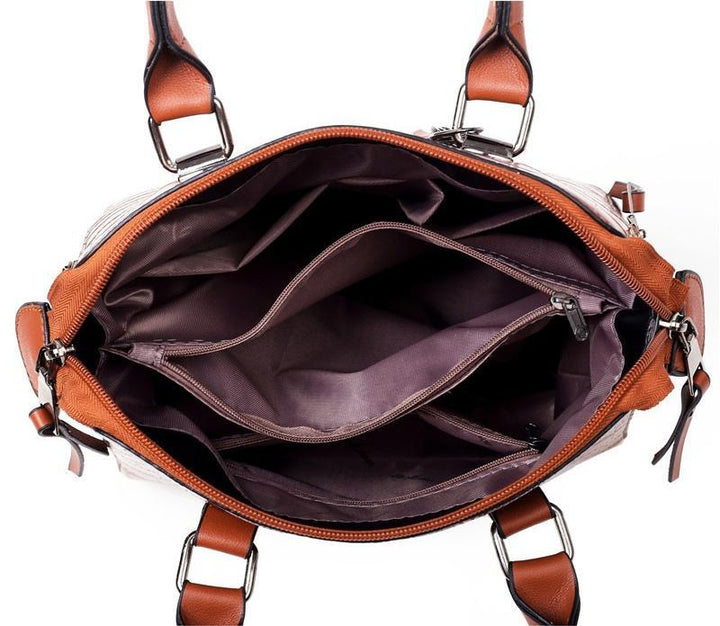 Evelyn – Eleganz für de Alltag, 4-teiligs Lädertasche-Set