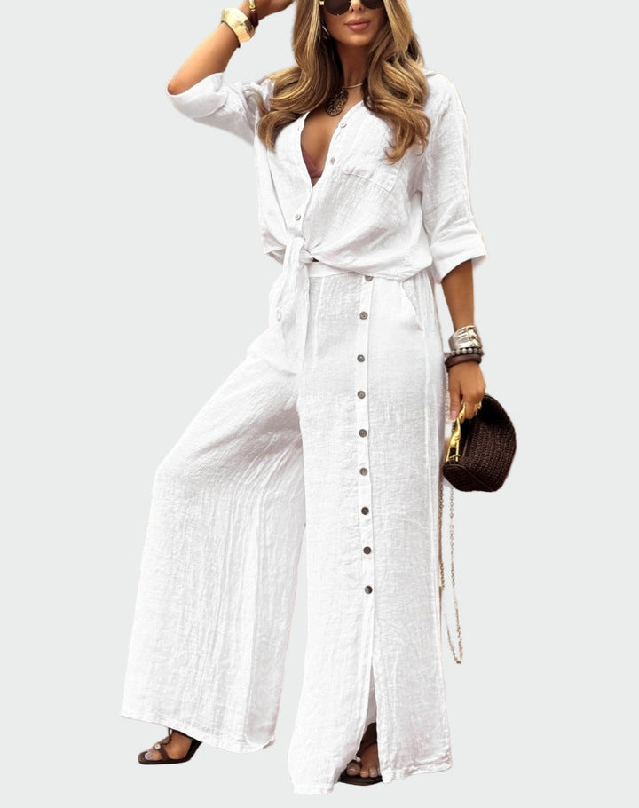 Mia – Moderner, einfarbiger zweiteiliger Damen-Overall