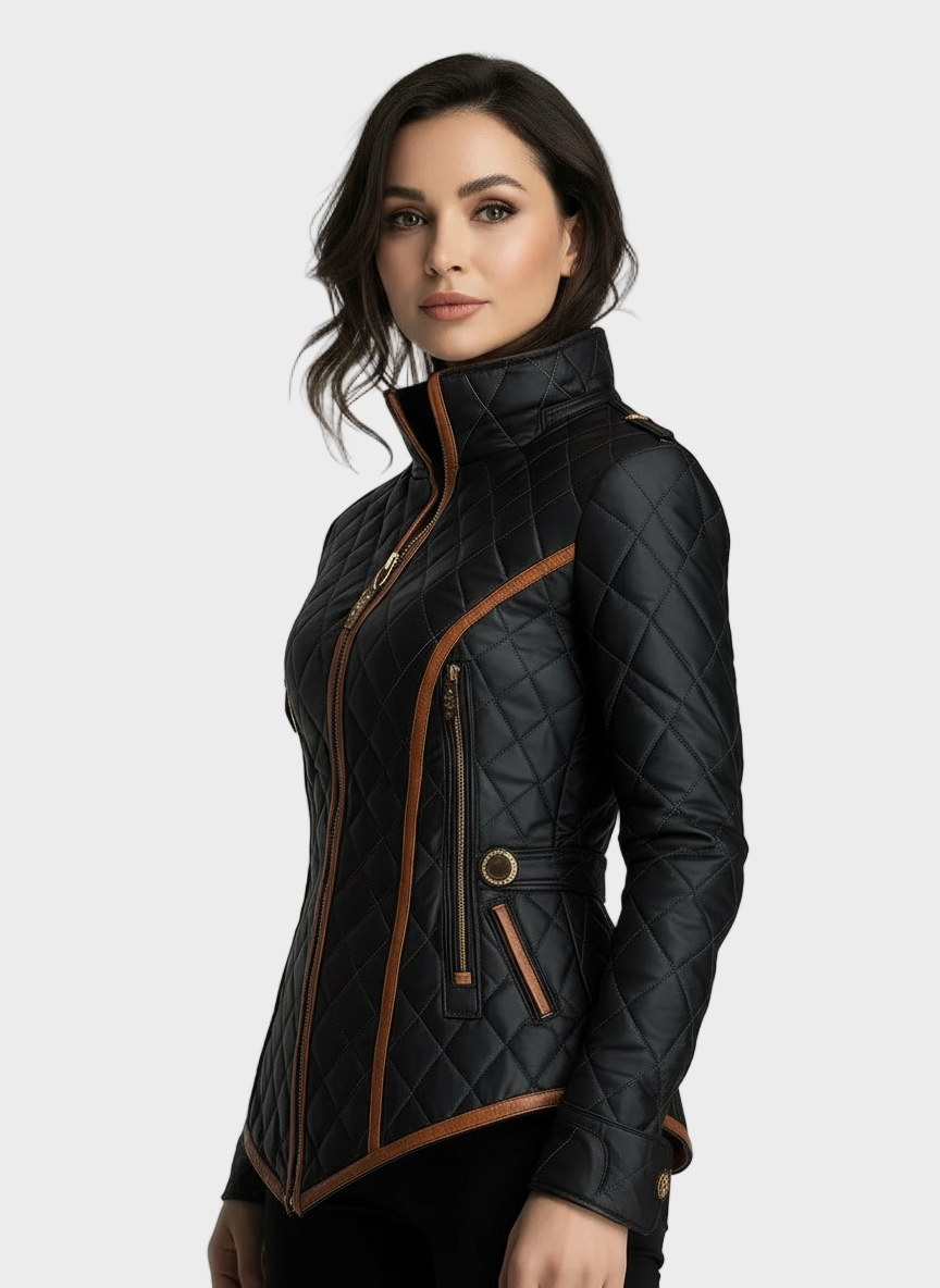 Lillian – Daunejacke mit Diamantsteppig