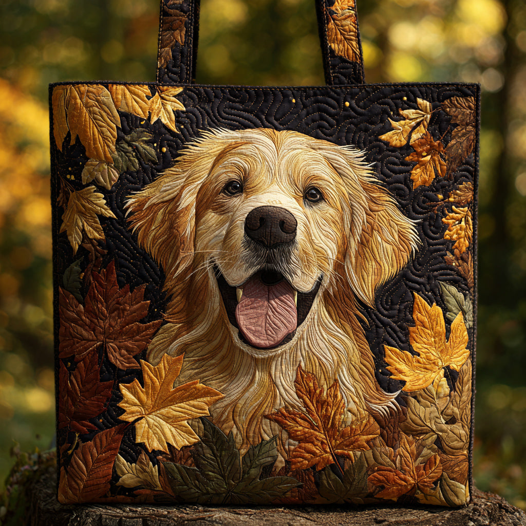 Handgmachts Täschli – Golden Retriever im Herbscht