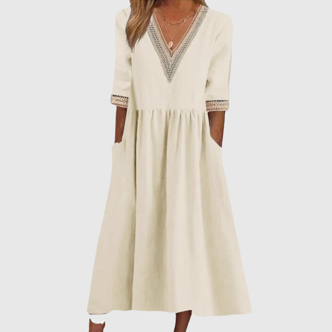 LIVIA | MIDILÄNGE SPITZENKLEID