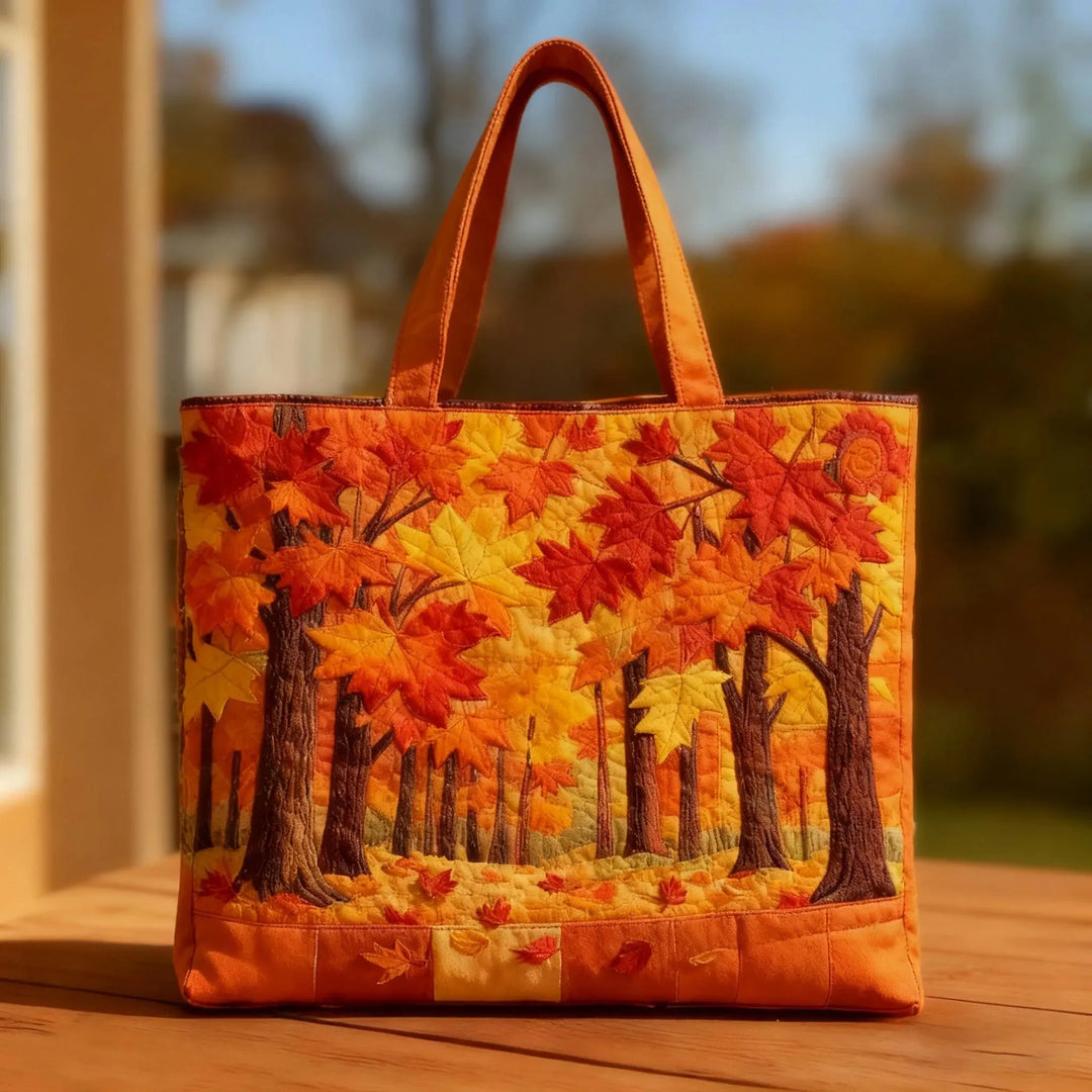 Handgmachti Herbsttäsche mit Ahornblatt
