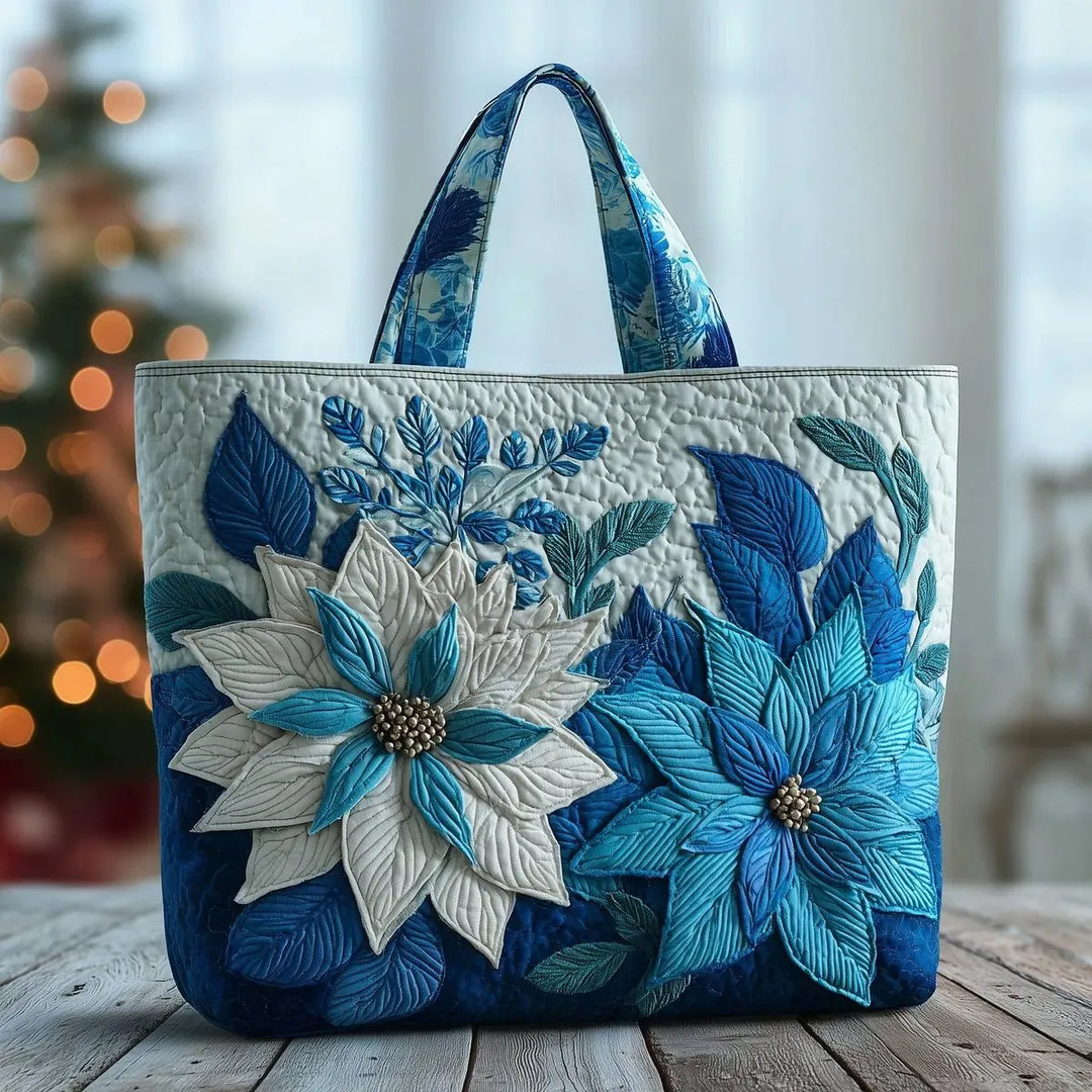 Handgmachti blaui Weihnachtsstern-Segä-Täsche
