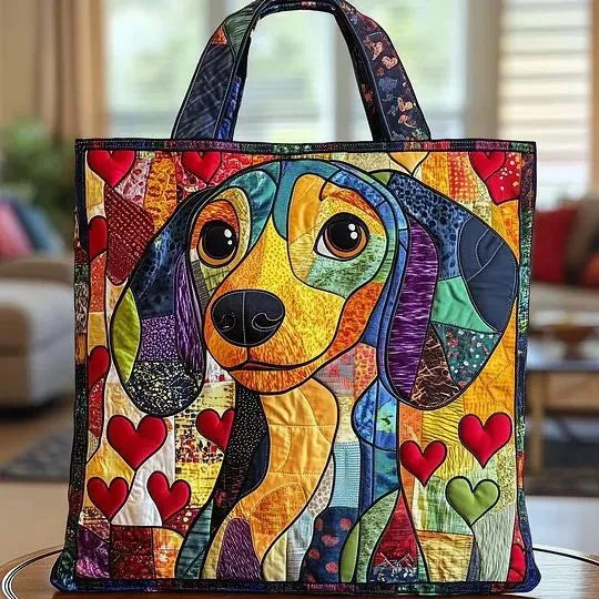 Handgmachts farbigs Hündli-Mosaik-Täschli
