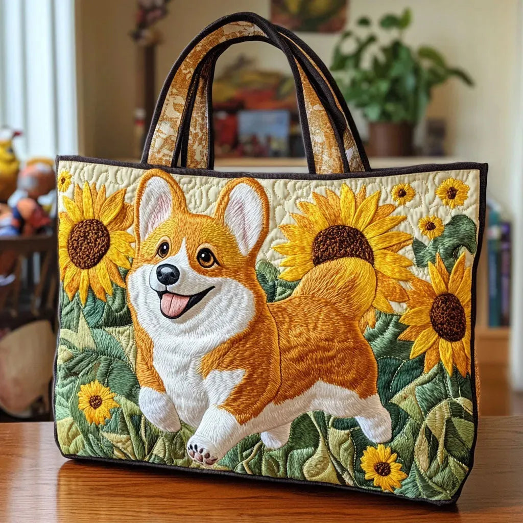 Handgmachti goldigi Corgi-Täsche